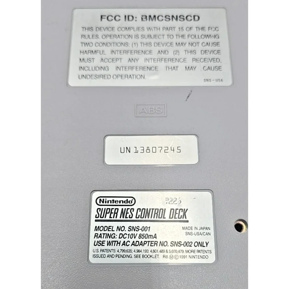 SNES Super Nintendo‎ System Original Console Wired Retro Controllers 90's TESTED